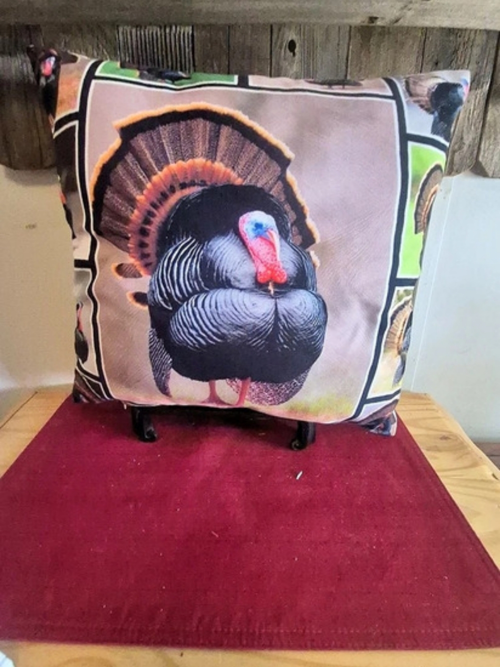 Turkey Accent Pillow Brown & Green